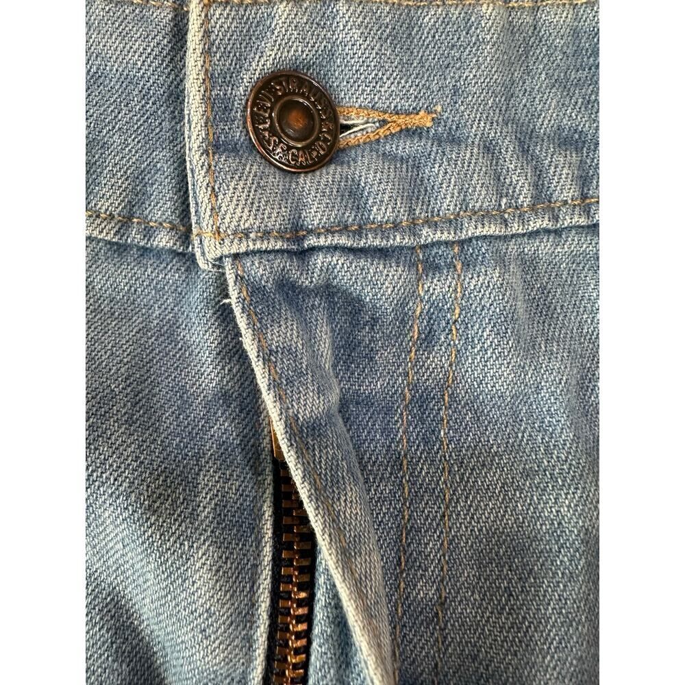 VINTAGE 70s Levi’s Orange Tab Bootcut Wide Leg Light Wash Denim Jeans Men 36x29 - Picture 8 of 16